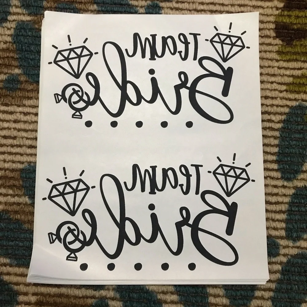 Wedding Team Bride Heat Transfers